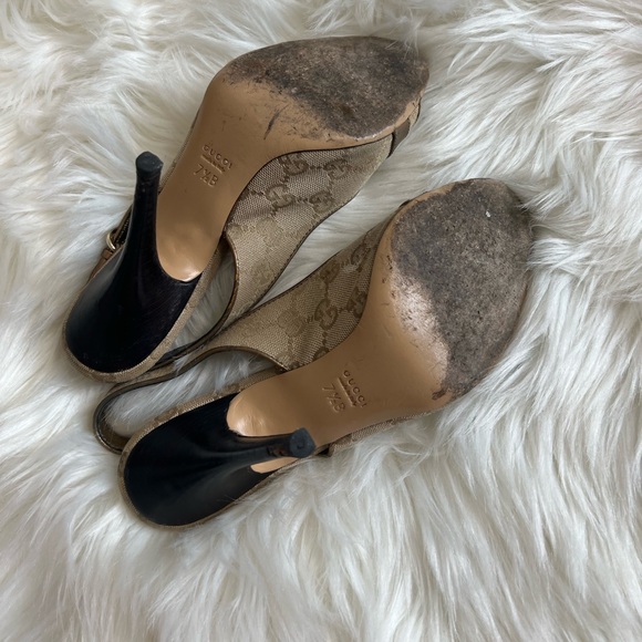 Gucci Signature Heels GG brown - Picture 9 of 11